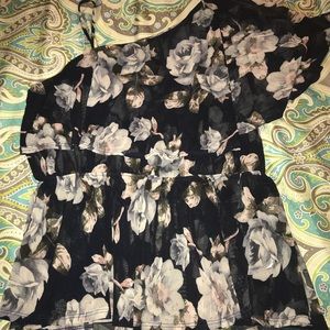 Sheer one shoulder top